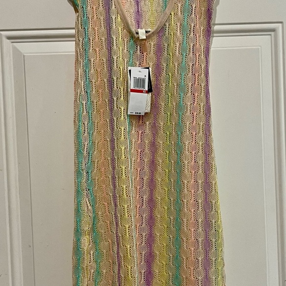 NWT Miken Swim Crochet boho style pastel swim cover - Picture 4 of 5